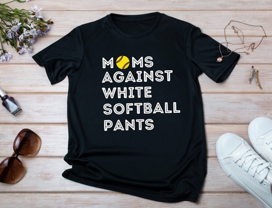 Moms Against White Softball Pants