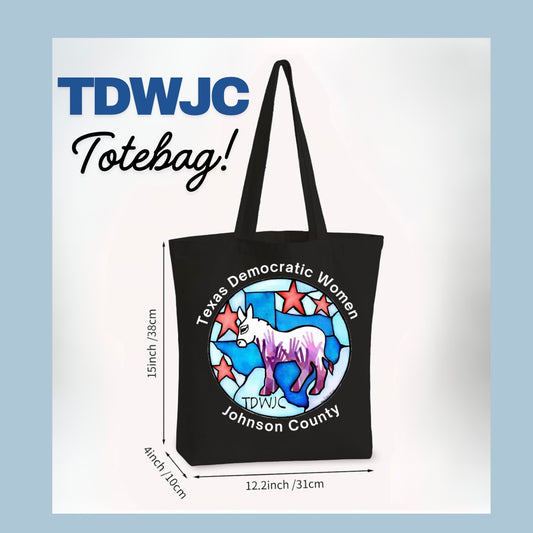 TDWJC Zippered Canvas Totebag