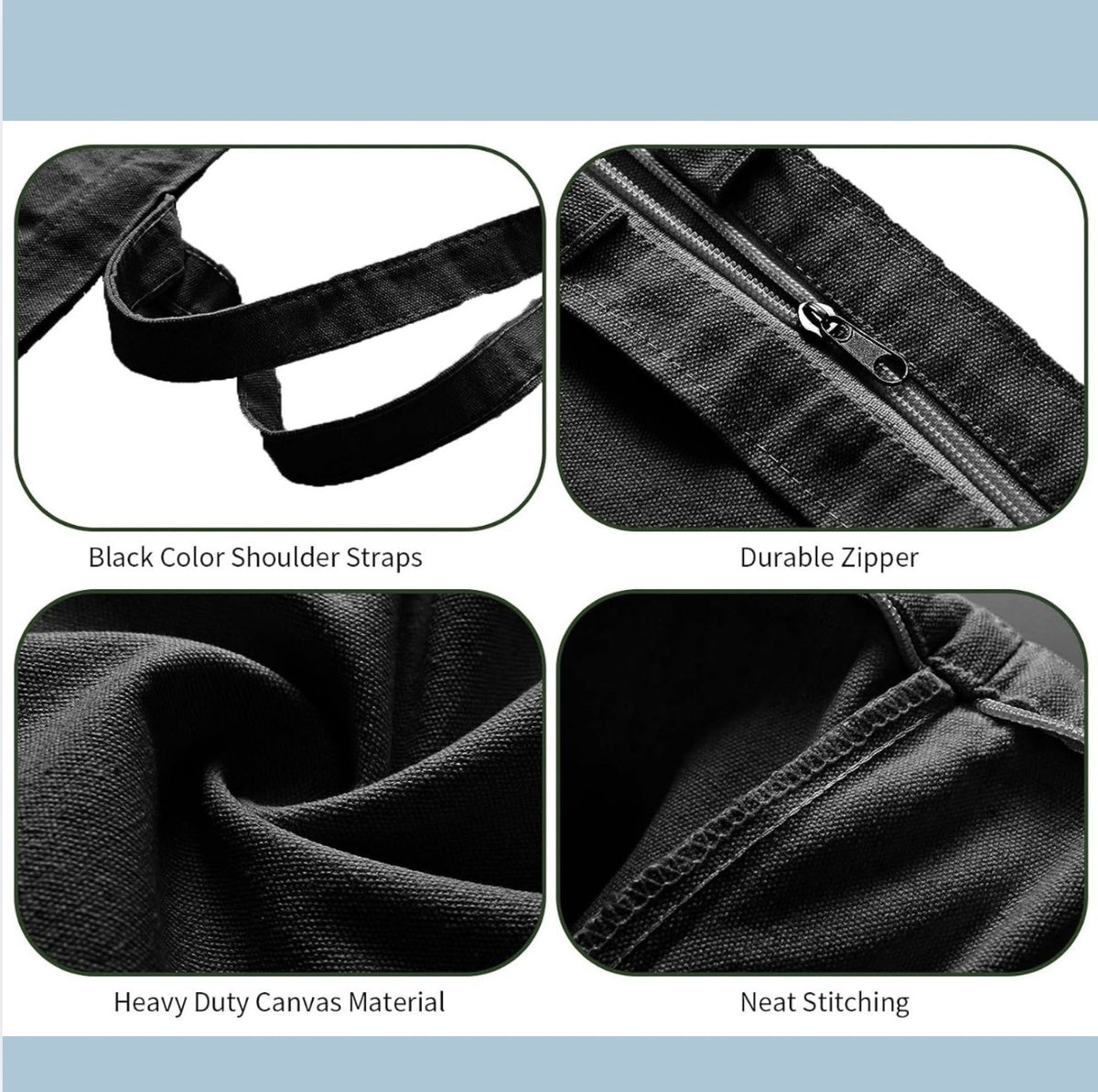 TDWJC Zippered Canvas Totebag